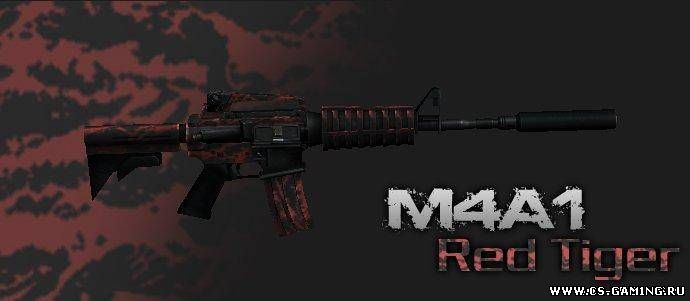 M4A1 Red Tiger Camo