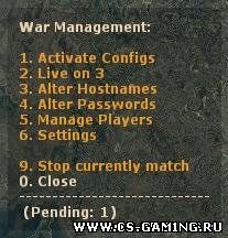 PCW/WAR Management